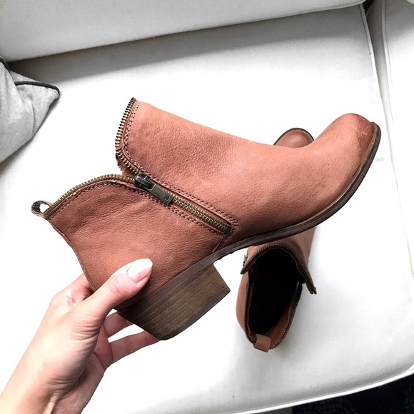 Lucky Brand Shoes - LUCKY BRAND  Brown Zipper Booties 